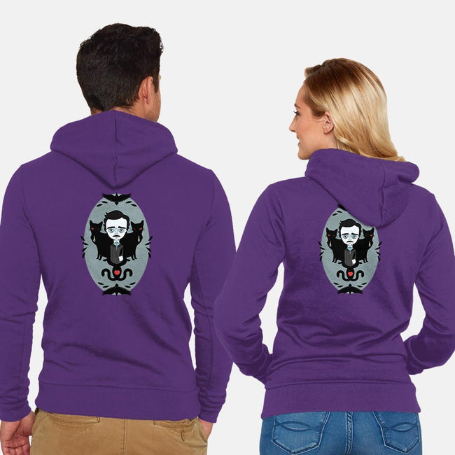 Edgar Allan Poe and Friends-unisex zip-up sweatshirt-Murphypop