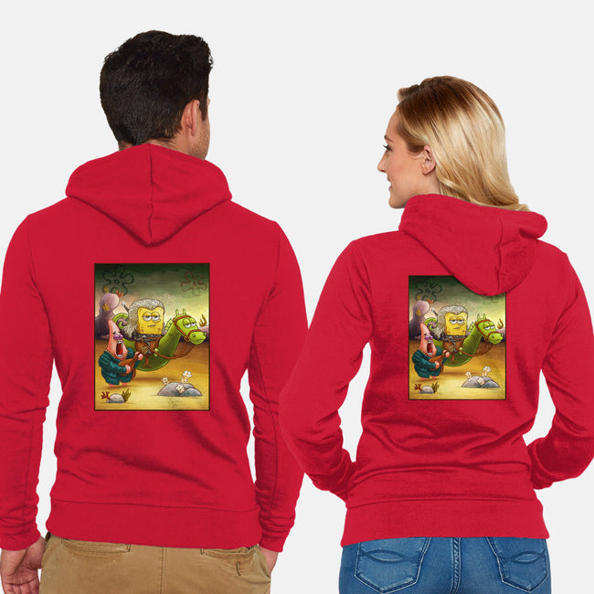 Sponge of Rivia-unisex zip-up sweatshirt-artofvelazquez