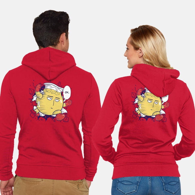 Punch-Aid-unisex zip-up sweatshirt-KindaCreative