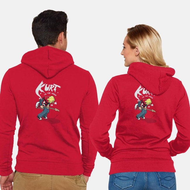 Kurt vs the World-unisex zip-up sweatshirt-Velizaco