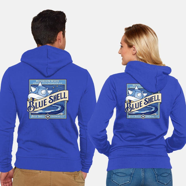 Blue Shell Beer-unisex zip-up sweatshirt-KindaCreative