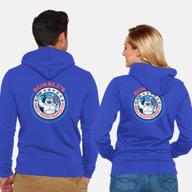 Bumble's Shaved Ice-unisex zip-up sweatshirt-Beware_1984