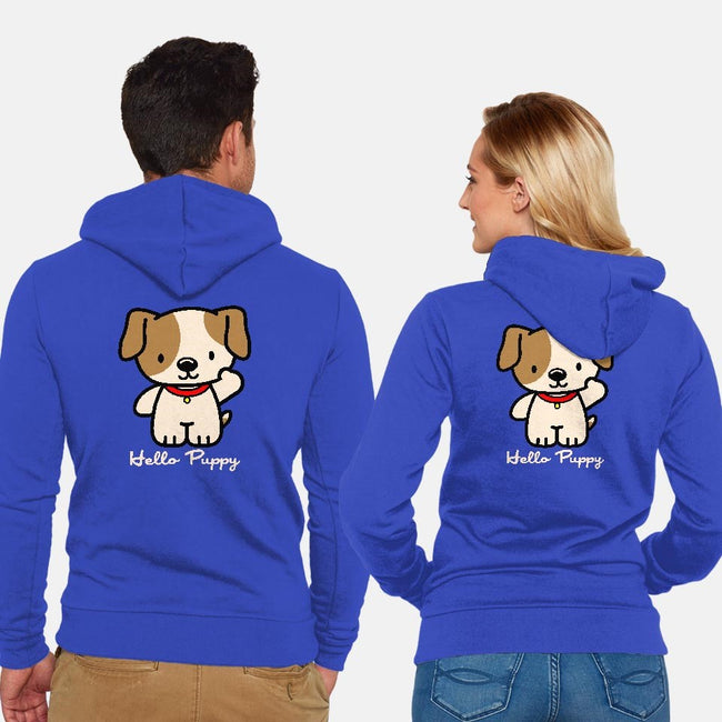 Hello Puppy-unisex zip-up sweatshirt-troeks