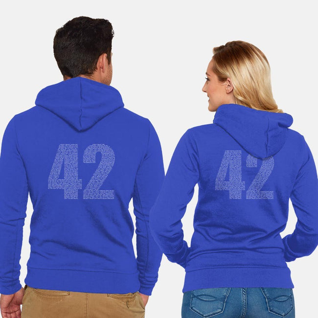 About 42-unisex zip-up sweatshirt-maped