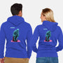 Blue Thinker-unisex zip-up sweatshirt-teesgeex