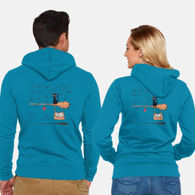 Not In Service-unisex zip-up sweatshirt-maped