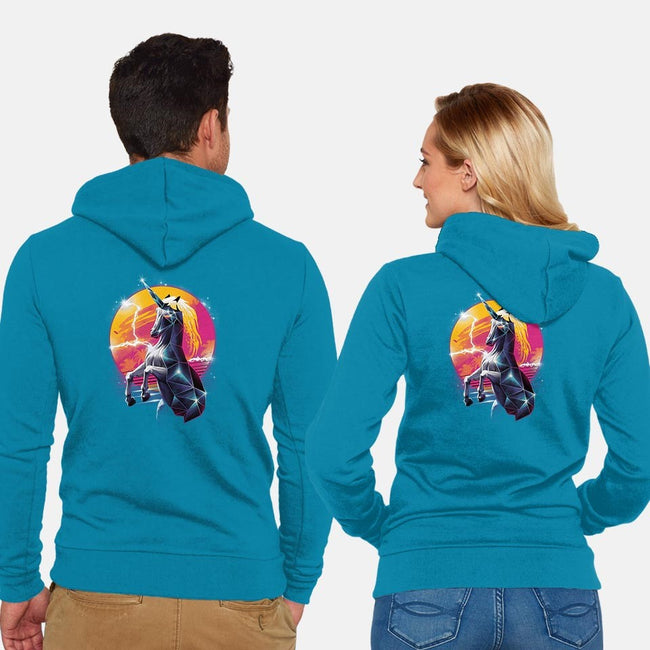 Rad Unicorn-unisex zip-up sweatshirt-vp021