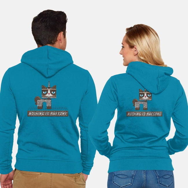 Nothing is Awesome-unisex zip-up sweatshirt-griftgfx