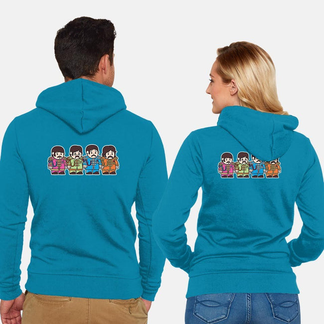 Mitesized Beatles-unisex zip-up sweatshirt-Nemons