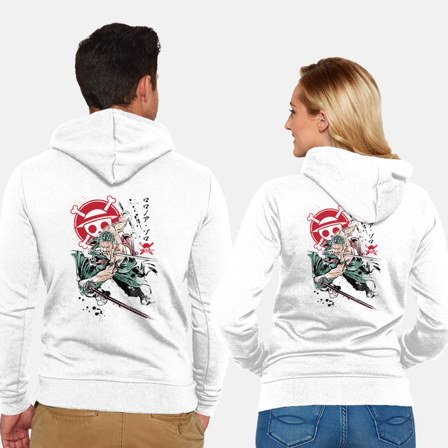 Pirate Hunter-unisex zip-up sweatshirt-DrMonekers