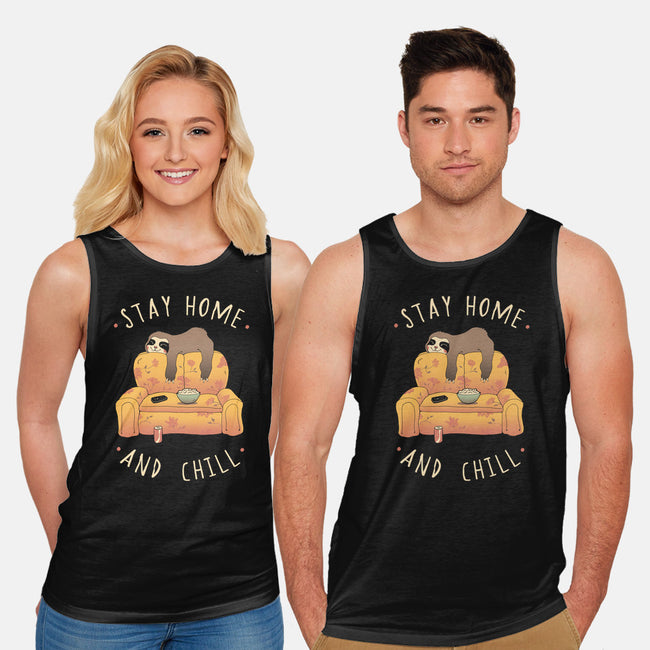 Stay Home And Chill-unisex basic tank-vp021
