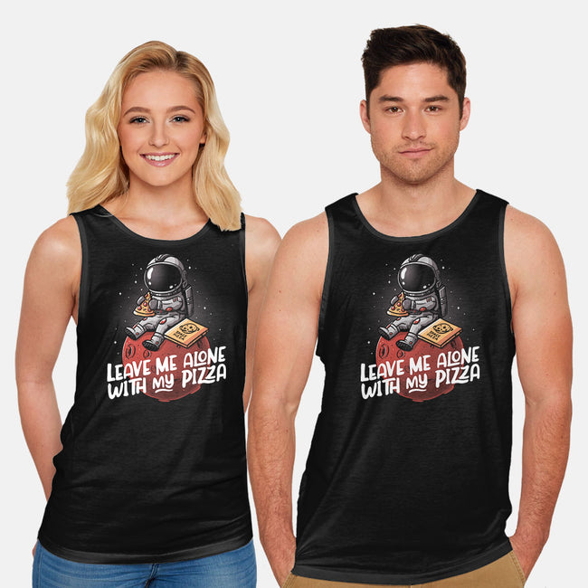 Leave Me Alone With My Pizza-unisex basic tank-eduely