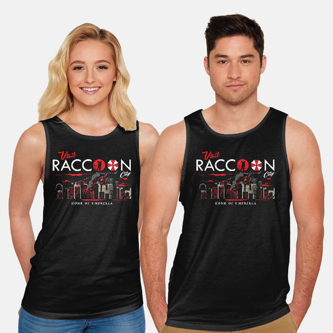 Visit Raccoon City-unisex basic tank-arace