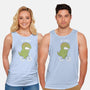 T-Rex Tries Biking-unisex basic tank-queenmob