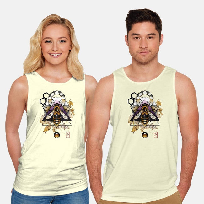 Honey Bee-unisex basic tank-etcherSketch