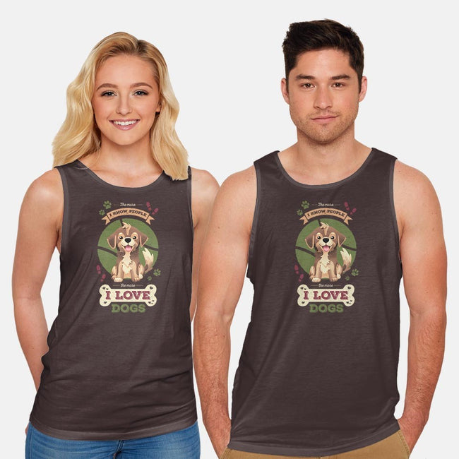 I Love Dogs!-unisex basic tank-Geekydog