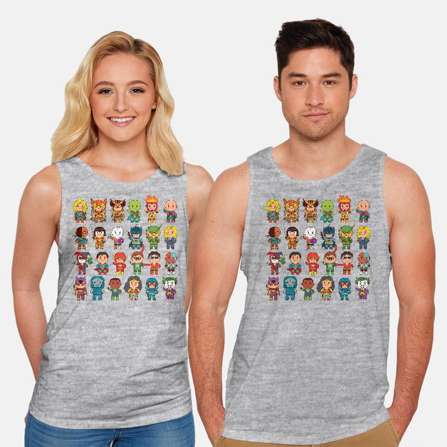 Delightfully Cute Little Heroes-unisex basic tank-mattkaufenberg