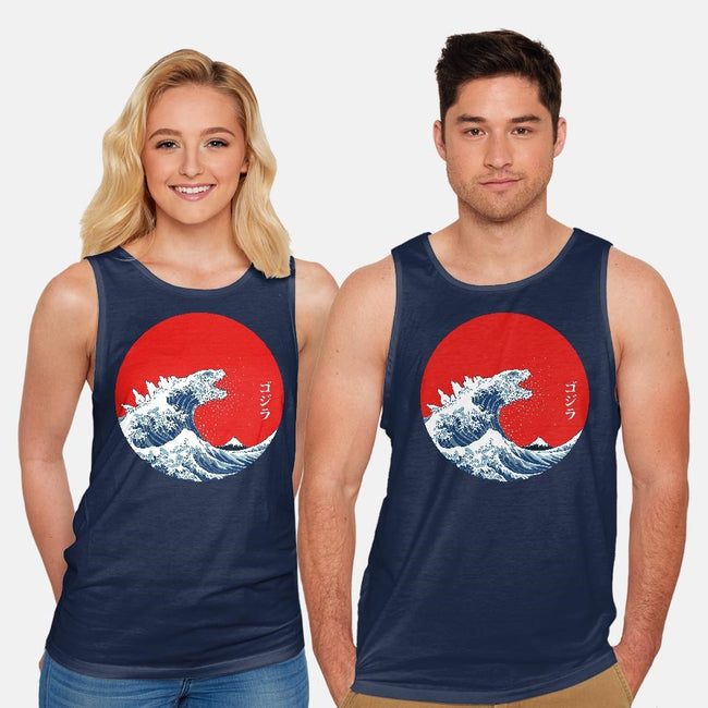 Hokusai Gojira-Variant-unisex basic tank-Mdk7