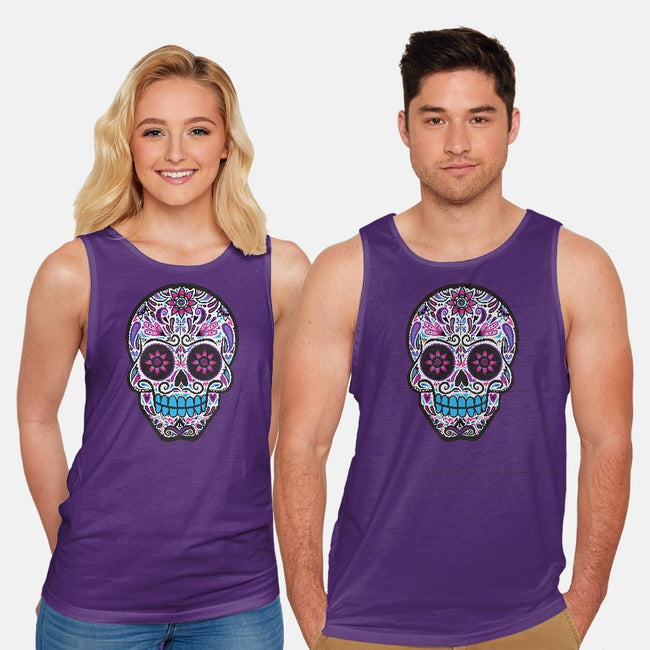 Neon Calavera-unisex basic tank-wotto