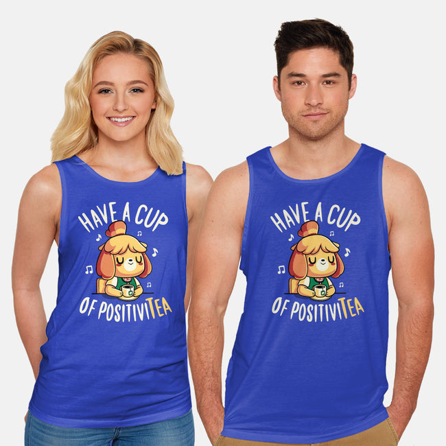 Cup of Positivitea-unisex basic tank-Typhoonic
