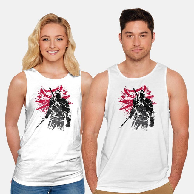 The Witcher Sumi-e-unisex basic tank-DrMonekers