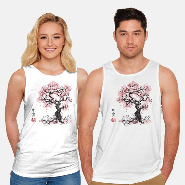 Forest Spirits Sumi-e-unisex basic tank-DrMonekers