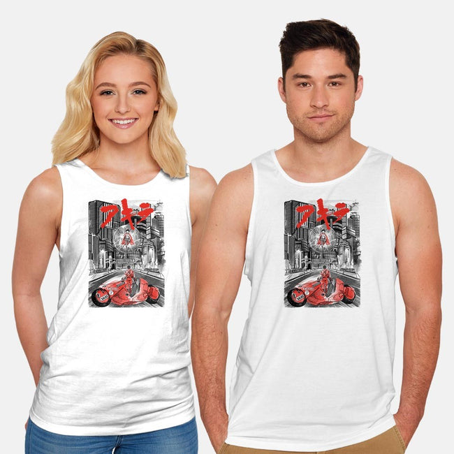 Battle in Neo-Tokyo-unisex basic tank-DrMonekers