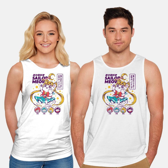 Sailor Meow-unisex basic tank-ilustrata