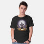 Witch-Cat Night-mens basic tee-alemaglia