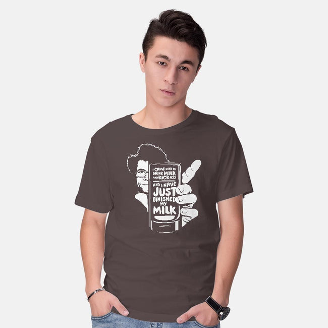 Drink Milk and Kick Ass-mens basic tee-butcherbilly