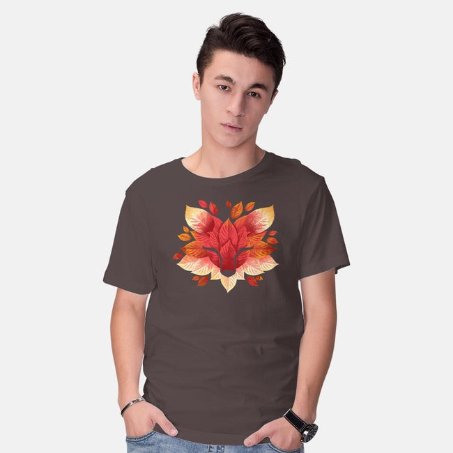 Fox of Leaves-mens basic tee-NemiMakeit