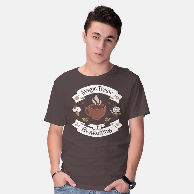 Magic Morning Brew-mens basic tee-queenmob