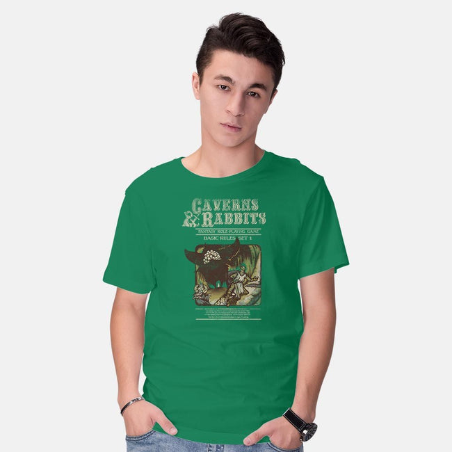 Caverns & Rabbits-mens basic tee-Creative Outpouring by TeeFury