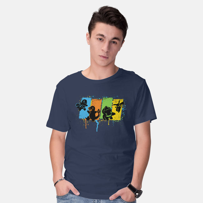 Pokequest-mens basic tee-rocketman_art