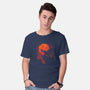 Dino Park Sunset-mens basic tee-Guillercraist
