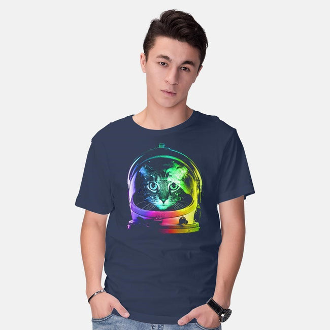 Astronaut Cat-mens basic tee-clingcling