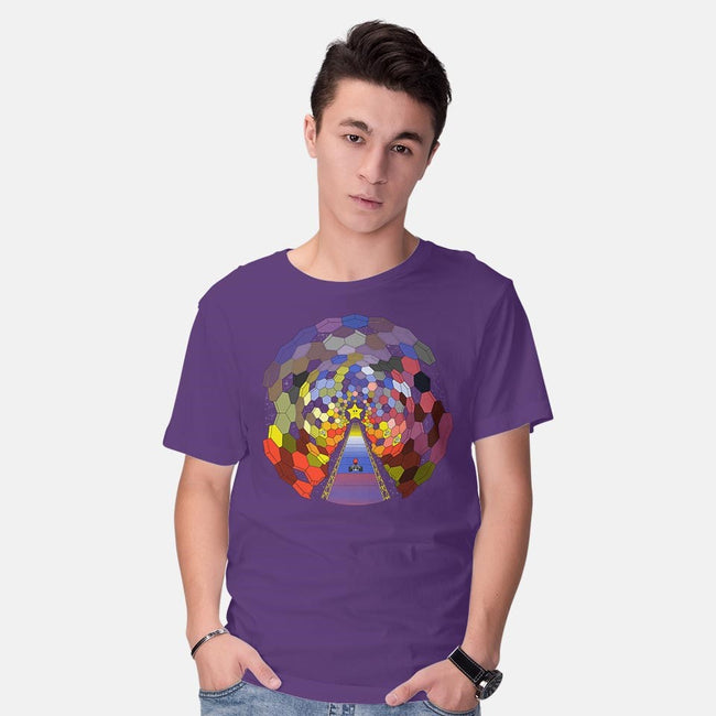 The Rainbow Road-mens basic tee-troeks