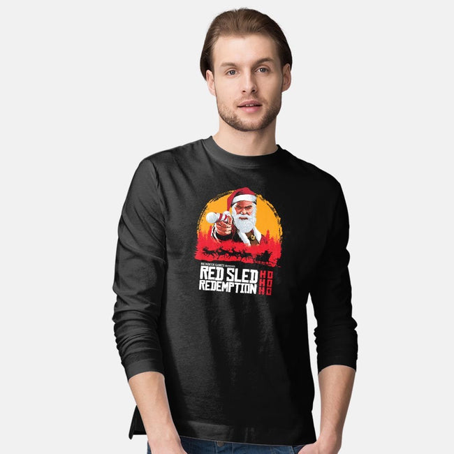 Red Sled Redemption-mens long sleeved tee-Wheels