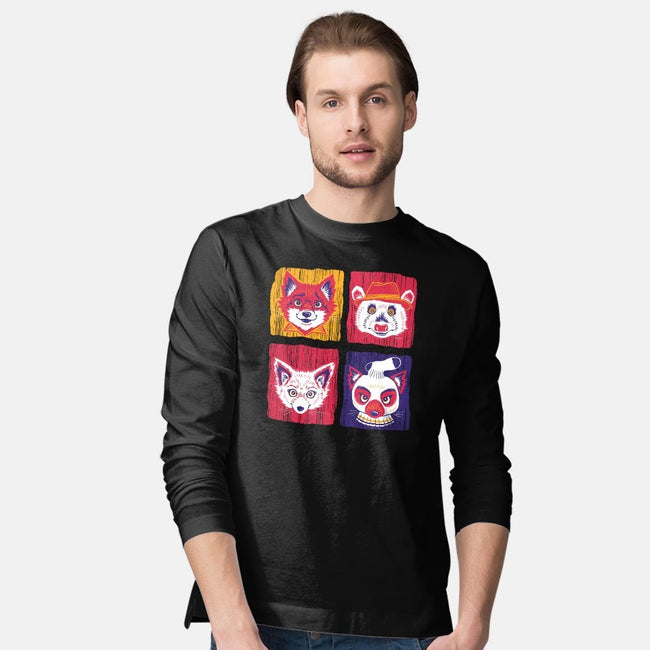 Fantastic Fox Friends-mens long sleeved tee-Miranda Dressler