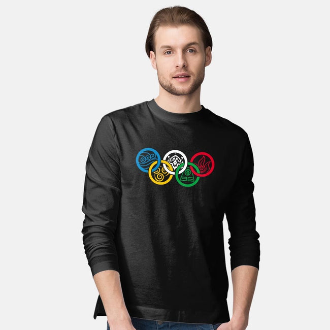 Bending Olympics-mens long sleeved tee-KindaCreative