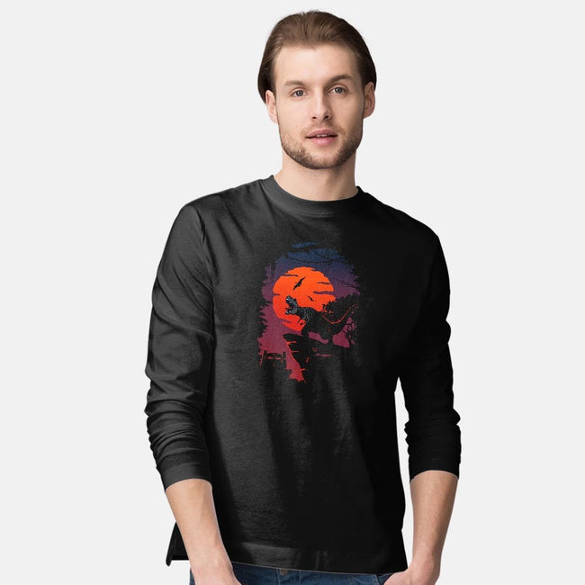 Dino Park Sunset-mens long sleeved tee-Guillercraist