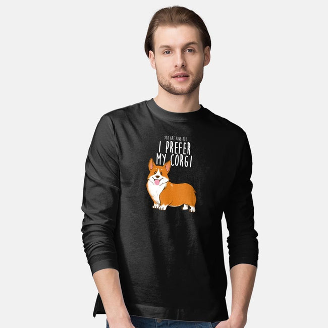 I Prefer My Corgi-mens long sleeved tee-ursulalopez