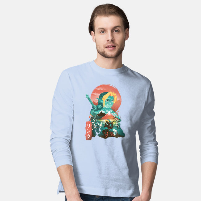 Ukiyo-E Hyrule Hero-mens long sleeved tee-dandingeroz