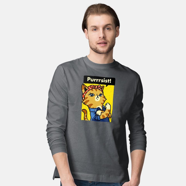 Purrrsist!-mens long sleeved tee-vomaria