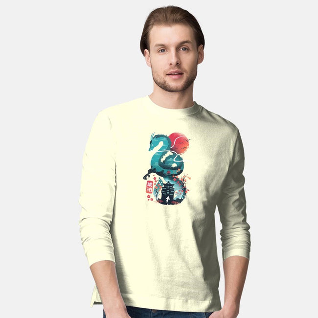 UKIYO E DRAGON-mens long sleeved tee-dandingeroz