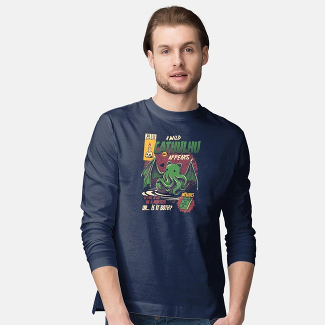 Is It a Cat Or a Monster-mens long sleeved tee-ilustrata