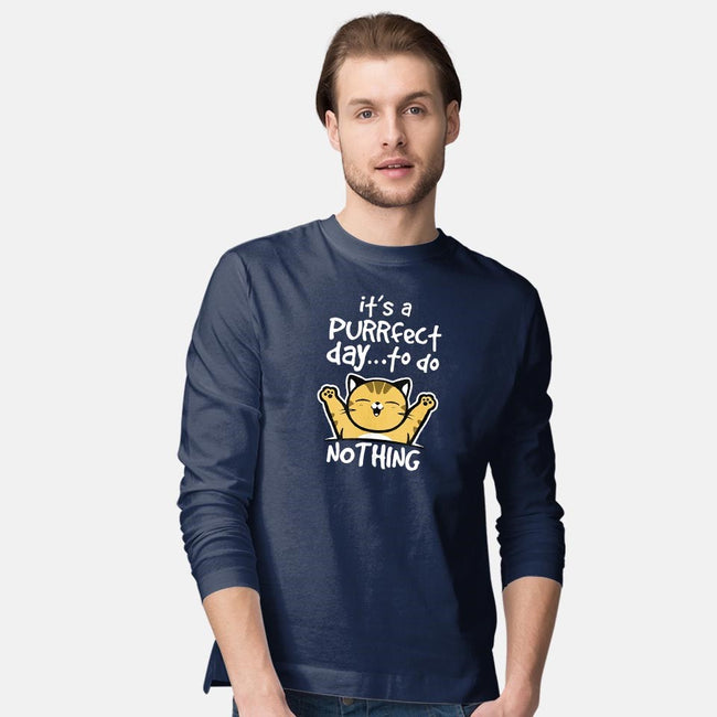 Purrfect Day-mens long sleeved tee-NemiMakeit