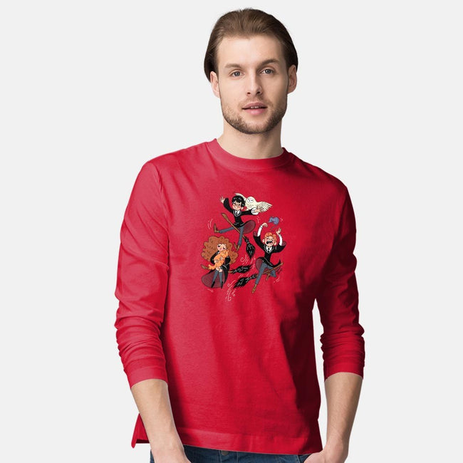 Golden Trio of Pets-mens long sleeved tee-asiadraws