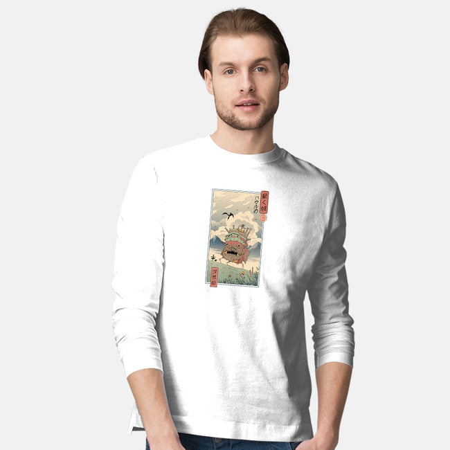 Moving Castle Ukiyo-E-mens long sleeved tee-vp021