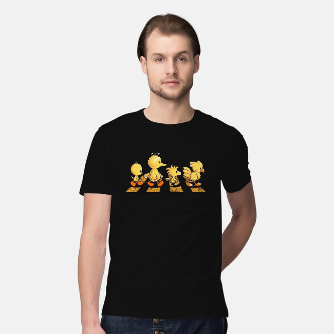 Yellow Birdy Road-mens premium tee-PrimePremne